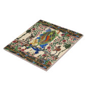 中世風変わりの風刺と竜の笛遊。 タイル (側面)