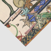 中世風変わりの風刺を生み出すフクロウ、ウサギ 薄葉紙 (詳細)