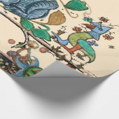 中世風変わり狩猟猫・鳥獣・《鳥》ハヤブサ ラッピングペーパー (角)