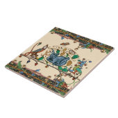 中世風変わり狩猟猫・鳥・《鳥》ハヤブサ タイル (側面)