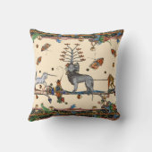 中世風変わり獣医、アポカリプティック獣、ユニコーン クッション (裏面)