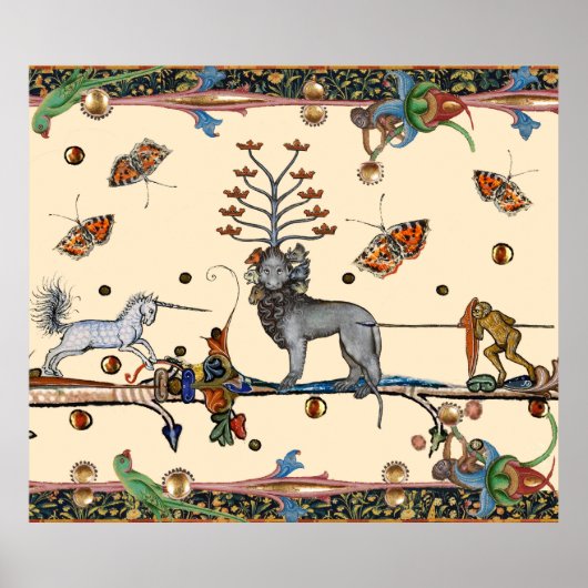 中世風変わり獣医、アポカリプティック獣、ユニコーン ポスター (正面)