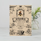 中世風 箔招待状 (立ち正面)