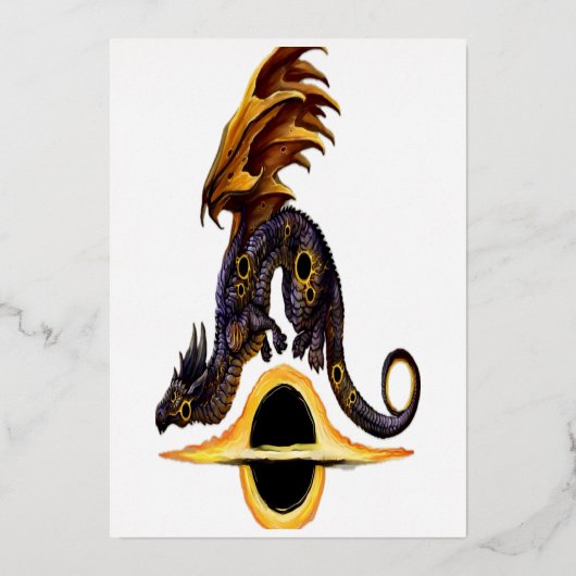 中世風 箔招待状 (裏面)