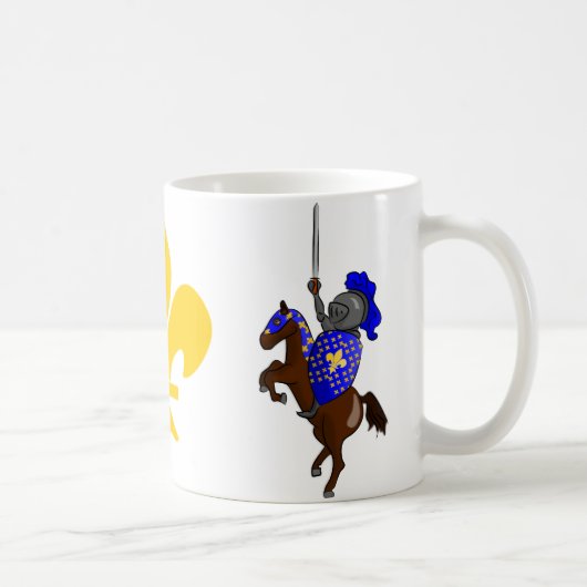 中世騎士およびアヤメのマグ コーヒーマグカップ (右)
