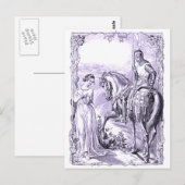 中世騎士とレディ ポストカード (正面/裏面)