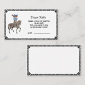 中世騎士レンフェア・ディーパーラッフル・ベイビーシャワー エンクロージャーカード (正面/裏面)