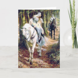 中世騎士女性旧式な絵画 カード