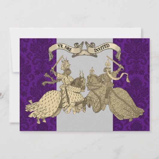 中世騎士結婚式招待状 招待状 (正面)