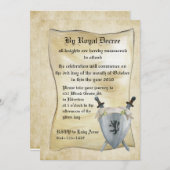 中世騎士誕生日の招待状 招待状 (正面/裏面)