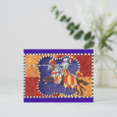 中世騎士馬上槍試合の郵便はがき ポストカード (スタンド正面)