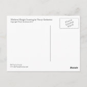 中世騎士馬上槍試合の郵便はがき ポストカード (裏面)