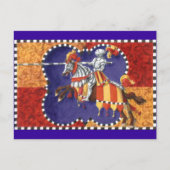 中世騎士馬上槍試合の郵便はがき ポストカード (正面)