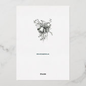 中世1477年縁ど結婚葉 箔招待状 (裏面)