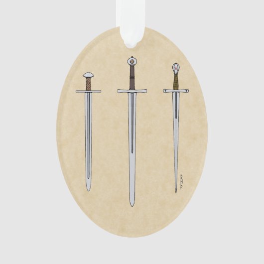中世3本の刀2016 オーナメント (正面)