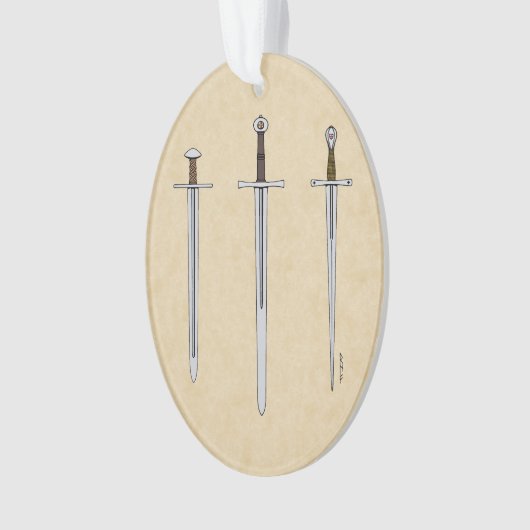 中世3本の刀2016 オーナメント (正面)