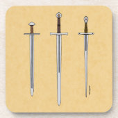 中世3本の刀2016 コースター (正面)
