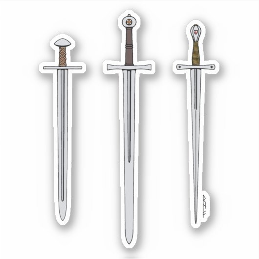 中世3本の刀2016 シール (正面)