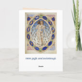 中世〔占星術の〕十二宮図グリーティングカード カード (裏面)