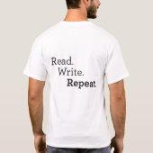 中二階のTシャツ: 読書。 書いて下さい。 繰り返して下さい Tシャツ (裏面)
