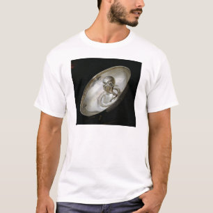 中人のバストが付いている皿 Tシャツ