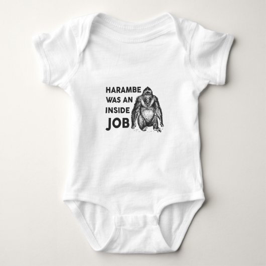 中仕事Harambe ベビーボディスーツ (正面)