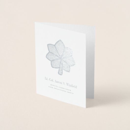 中佐軍隊階級 箔カード (正面)