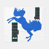 中兄馬の育成 フリースブランケット (正面(横))