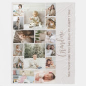 中分類14写真・文字テンプレート パーソナライズされた フリースブランケット (正面)