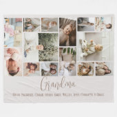 中分類14写真・文字テンプレート パーソナライズされた フリースブランケット (正面(横))