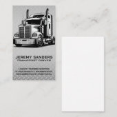 中分類18ホイールトラック | ダイヤモンドプレート鋼の背景 名刺 (正面/裏面)