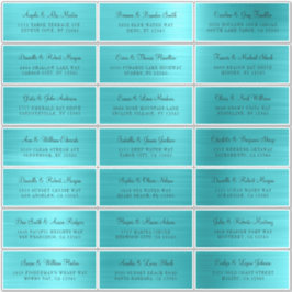 中分類21個人ターコイズブルー住所 シール