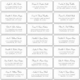 中分類21白結婚人個人住所 シール