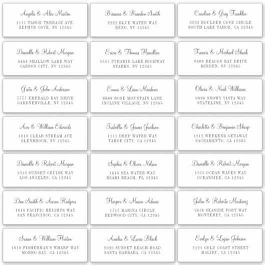 中分類21白結婚人個人住所 シール (正面)