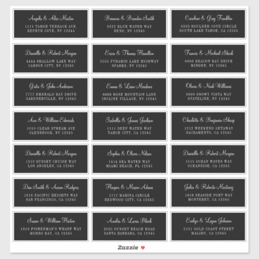 中分類21黒結婚個体住所 シール (シート)