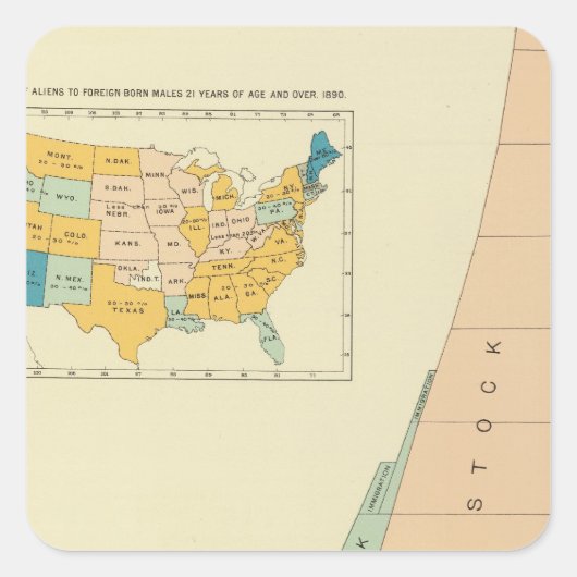 中分類22人口成長要素17901890 スクエアシール (正面)
