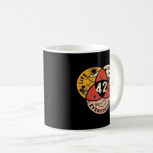 中分類42生命宇宙に対する答え コーヒーマグカップ (正面右)