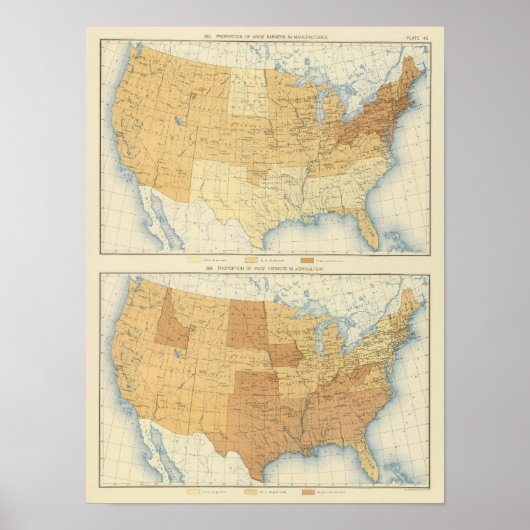 中分類42賃金労働者、製造業、農業 ポスター (正面)