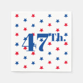 中分類47赤白青星愛国者社長 スタンダードカクテルナプキン (正面)