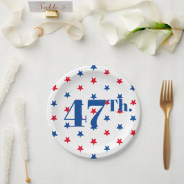 中分類47赤白青星愛国者社長 ペーパープレート