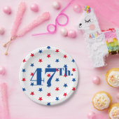 中分類47赤白青星愛国者社長 ペーパープレート (パーティー)