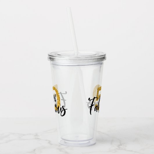 中分類50美しい金ゴールドグリッターギフトパーティー アクリルタンブラー (左)