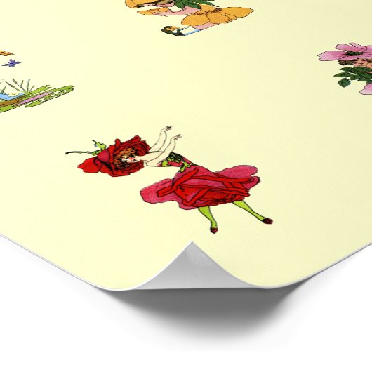 中分類84花こども ポスター (角)