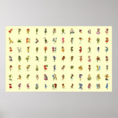 中分類84花こども ポスター (正面)