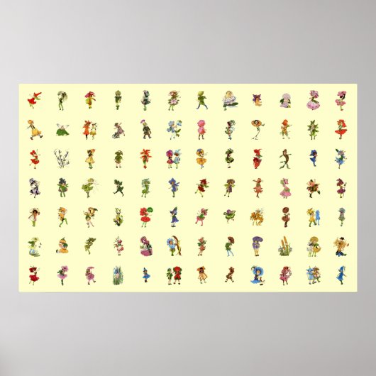 中分類84花こども ポスター (正面)