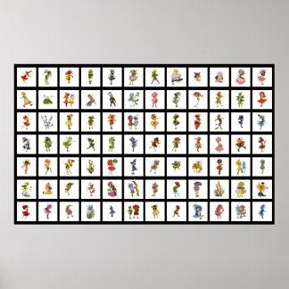 中分類84花こども ポスター