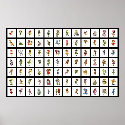 中分類84花こども ポスター (正面)