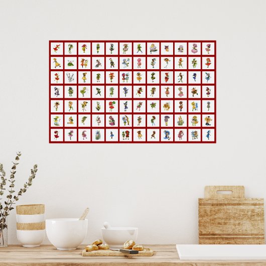 中分類84花こども ポスター (キッチン)