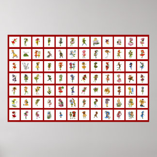 中分類84花こども ポスター