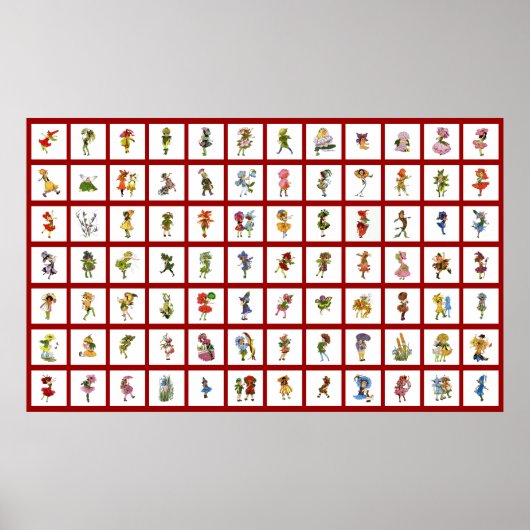 中分類84花こども ポスター (正面)